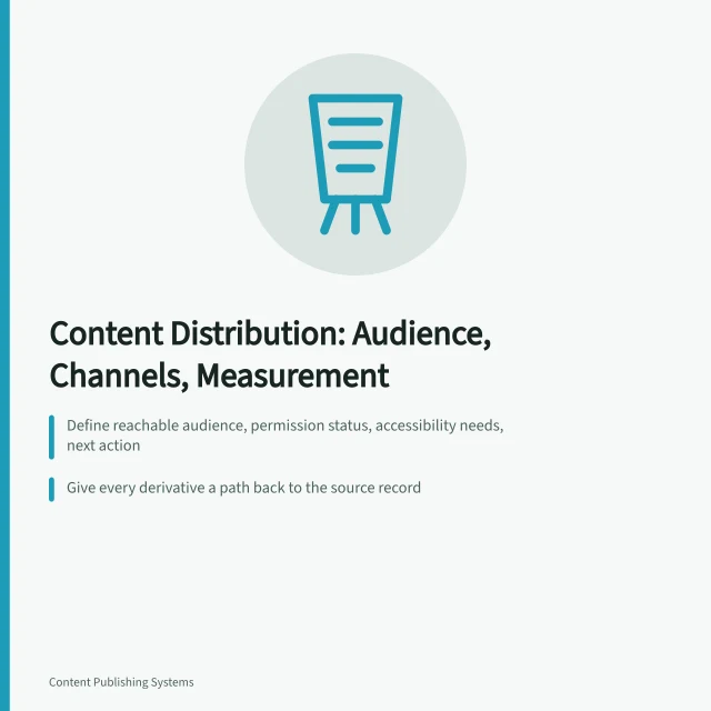 Content distribution guide covering audience, channel fit, and measurement. Guide to Content Distribution From Source Asset to Audience Response